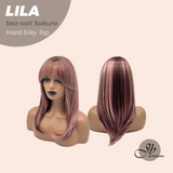 JBEXTENSION 20 Inches Scalpiana Sea-salt Sakura Wolf Cut 3.5X4 Hard Silky Top Natural Scalp Effect Wig with Bangs LILA SEA-SALT SAKURA