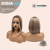 JBEXTENSION 14 Inches Vanilla Fudgie Pre-Cut 13X6 Free Part Snowflake Lace Frontlace Bob Cut Glueless Wig GIOIA PRO - VANILLA FUDGIE【BENDY EAR TABS】