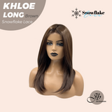 JBEXTENSION 18 Inches Brown Pre-Cut Snowflake Lace Frontlace Glueless Wig KHLOE LONG BROWN