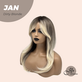 JBEXTENSION 21 Inches Dirty Blonde Wig with Bangs JAN DIRTY BLONDE