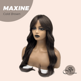 JBEXTENSION 24 Inches Cold Brown Wig with Bangs MAXINE COLD BROWN