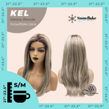 JBEXTENSION 22 Inches Venice Blonde Pre-Cut Snowflake Lace Frontlace Glueless Wig KEL VENICE BLONDE【PERMATEASE】【BENDY EAR TABS】
