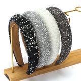 JBextension Rhinestone Headband Headband Women Girls Bling Headbands Thick Padded Headband Glitter Sparkle Headbands Silver Headband Fashion Headbands Hair Accessories For Women Girls Gifts 1Pcs