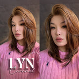 [PRE-ORDER] HOT OF SEASON - 17 Inches Caramel Partial Mono Lace Glueless Wig LYN MONO CARAMEL