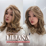 JBEXTENSION LILIANA MONO Full Monofilament Handmade Full Lace Full Hand Tied Wig 18 Inches Honey Blonde Mono Lace Handmade Futura Fiber Wig Glueless Wig LILIANA MONO