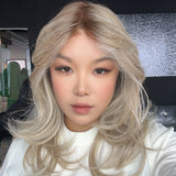 JBEXTENSION BEATRICE MONO Monofilament Handmade Wig 6X5 Full Monofilament Hand Tied Top Wig 17 Inches Golden Blonde Mono Lace Wig Glueless Wig BEATRICE MONO