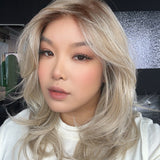 JBEXTENSION BEATRICE MONO Monofilament Handmade Wig 6X5 Full Monofilament Hand Tied Top Wig 17 Inches Golden Blonde Mono Lace Wig Glueless Wig BEATRICE MONO