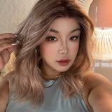 JBEXTENSION 18 Inches Apricot Pre-Cut Snowflake Lace Frontlace Glueless Wig TAYLOR【PERMATEASE】【BENDY EAR TABS】