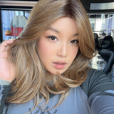 JBEXTENSION 18 Inches Brown Curly Lace Front Wig.Pre Plucked HD Transparent Lace Frontal Glueless Wig YOLANDA