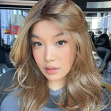 JBEXTENSION 18 Inches Brown Curly Lace Front Wig.Pre Plucked HD Transparent Lace Frontal Glueless Wig YOLANDA