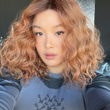 JBEXTENSION 14 Inches Wave Copper Pre-Cut Side Part Frontlace Glueless Black Sapphire Wig FAITH