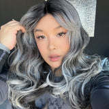 JBEXTENSION 20 Inches Black Curly Pre-Cut Frontlace Glueless Black Sapphire Wig NEVAEH