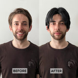 JBEXTENSION Short Hair 30% Real Human Hair Midnight Brown( Black/Brown) Unisex Wig Man Wig KEN