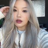 JBEXTENSION 21 Inches Straight Champagne Gold Pre-Cut T Part Snowflake Lace Frontlace Glueless Wig AMBER CHAMPAGNE GOLD【BENDY EAR TABS】