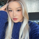 JBEXTENSION Peluca de encaje frontal para mujer de longitud media marrón de 22 pulgadas ROBY 150% de densidad