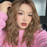 JBEXTENSION SAMANTHA MONO Full Monofilament Handmade Full Lace Full Hand Tied Wig 17 Inches Light Chocolate Mono Lace Handmade Futura Fiber Wig with Anti-slip Silicone Strips Glueless Wig SAMANTHA MONO LIGHT CHOCOLATE【BENDY EAR TABS】