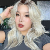 JBEXTENSION KAY MONO Full Monofilament Handmade Full Lace Full Hand Tied Wig 19 Inches Platinum Blonde Mono Lace Handmade Futura Fiber Wig with Anti-slip Silicone Strips Glueless Wig KAY MONO - PLATINUM BLONDE【BENDY EAR TABS】