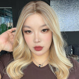 JBEXTENSION BRIDGETTE MONO Monofilament Handmade Wig 6X5 Full Monofilament Hand Tied Top Wig 16 Inches Curly Honey Blonde Mono Lace Wig with Anti-slip Silicone Strips Glueless Wig BRIDGETTE MONO【BENDY EAR TABS】