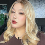 JBEXTENSION BRIDGETTE MONO Monofilament Handmade Wig 6X5 Full Monofilament Hand Tied Top Wig 16 Inches Curly Honey Blonde Mono Lace Wig with Anti-slip Silicone Strips Glueless Wig BRIDGETTE MONO【BENDY EAR TABS】