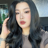 JBEXTENSION 22 Inches Jet Black Curly Pre-Cut 13X6 Free Part Snowflake Lace Frontlace Glueless Wig CLAIRE PRO - JET BLACK【BENDY EAR TABS】