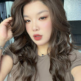 JBEXTENSION 21 Inches Brown Curly Pre-Cut 13X6 Free Part Snowflake Lace Frontlace Glueless Wig GIORGINA PRO - BROWN【BENDY EAR TABS】