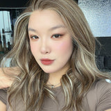 JBEXTENSION 18 Inches Hazelnut Curly Pre-Cut 13X6 Free Part Snowflake Lace Frontlace Glueless Wig DEBBIE PRO - HAZELNUT【BENDY EAR TABS】