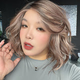 JBEXTENSION JOCELYN MONO Monofilament Handmade Wig 6X5 Full Monofilament Hand Tied Top Wig 11 Inches Pine Cones Mono Lace Wig with Anti-slip Silicone Strips Glueless Wig JOCELYN MONO【BENDY EAR TABS】