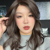 JBEXTENSION ROXY MONO Full Monofilament Handmade Full Lace Full Hand Tied Wig 19 Inches Dark Brown Mono Lace Handmade Futura Fiber Wig with Anti-slip Silicone Strips Glueless Wig ROXY MONO - DARK BROWN【BENDY EAR TABS】