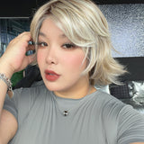 JBEXTENSION ZOE MONO Monofilament Handmade Wig 6X5 Full Monofilament Hand Tied Top Wig 11 Inches Mix Blonde Mono Lace Wig with Anti-slip Silicone Strips Glueless Wig ZOE MONO - MIX BLONDE【BENDY EAR TABS】