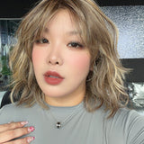 JBEXTENSION MEGAN MONO Full Monofilament Handmade Full Lace Full Hand Tied Wig 13 Inches Hazelnut Mono Lace Handmade Futura Fiber Wig with Anti-slip Silicone Strips Glueless Wig MEGAN MONO - HAZELNUT【BENDY EAR TABS】
