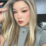 [PRE-ORDER]JBEXTENSION 22 Inches Biscuit Blonde Pre-Cut Arc Snowflake Lace Frontlace Glueless Wig KEL ARC - BISCUIT BLONDE【BENDY EAR TABS】