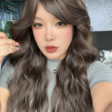 JBEXTENSION Peluca marrón natural con corte Bob de 10 pulgadas y flequillo JOAN