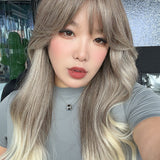 JBEXTENSION 24 Inches Curly Dirty Blonde Wig with Bangs ROSITA DIRTY BLONDE
