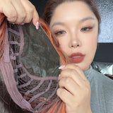 JBEXTENSION 20 Inches Chocolate Orange Pre-Cut 13X6 Free Part Snowflake Lace Frontlace Glueless Wig KAILEY PRO - CHOCOLATE ORANGE【BENDY EAR TABS】