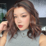 [PRE-ORDER] JBEXTENSION 16 Inches Water Chestnut Brown Pre-Cut 13X6 Free Part Snowflake Lace Frontlace Glueless Wig MONICA PRO - WATER CHESTNUT BROWN【BENDY EAR TABS】