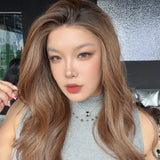 JBEXTENSION GAIA MONO Monofilament Handmade Wig 6X5 Full Monofilament Hand Tied Top Wig 24 Inches Curly Mocha Brown Mono Lace Wig Glueless Wig GAIA MONO - MOCHA BROWN【BENDY EAR TABS】