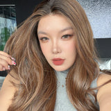 JBEXTENSION GAIA MONO Monofilament Handmade Wig 6X5 Full Monofilament Hand Tied Top Wig 24 Inches Curly Mocha Brown Mono Lace Wig Glueless Wig GAIA MONO - MOCHA BROWN【BENDY EAR TABS】