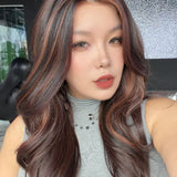 JBEXTENSION 23 Inches Water Chestnut Brown Pre-Cut 13X6 Free Part Snowflake Lace Frontlace Glueless Wig KARA PRO - WATER CHESTNUT BROWN【BENDY EAR TABS】