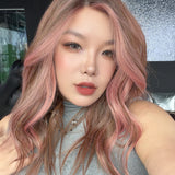 JBEXTENSION 18 Inches Strawberry Truffle Curly Pre-Cut 13X6 Free Part Snowflake Lace Frontlace Glueless Wig DEBBIE PRO - STRAWBERRY TRUFFLE【BENDY EAR TABS】