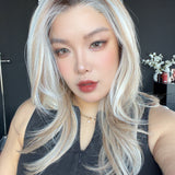 JBEXTENSION 20 Inches Mix Blonde Pre-Cut 13X6 Free Part Snowflake Lace Frontlace Glueless Wig KAILEY PRO - MIX BLONDE【BENDY EAR TABS】