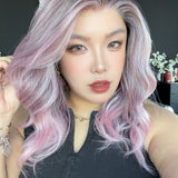 JBEXTENSION 18 Inches Sakura Pink Pre-Cut 13X6 Free Part Snowflake Lace Frontlace Glueless Wig TERESA PRO - SAKURA PINK【BENDY EAR TABS】