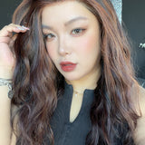 JBEXTENSION 24 Inches Long Wave Water Chestnut Brown Pre-Cut 13X6 Free Part Snowflake Lace Frontlace Glueless Wig FRANCY PRO - WATER CHESTNUT BROWN【BENDY EAR TABS】