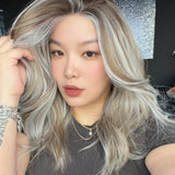 JBEXTENSION REAGAN MONO Monofilament Handmade Wig 6X5 Full Monofilament Hand Tied Top Wig 18 Inches Venice Blonde Curly Mono Lace Wig with Anti-slip Silicone Strips Glueless Wig REAGAN MONO - VENICE BLONDE【BENDY EAR TABS】