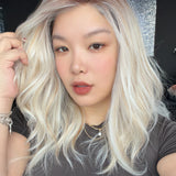 JBEXTENSION REAGAN MONO Monofilament Handmade Wig 6X5 Full Monofilament Hand Tied Top Wig 18 Inches Butter Milk Curly Mono Lace Wig with Anti-slip Silicone Strips Glueless Wig REAGAN MONO - BUTTER MILK【BENDY EAR TABS】