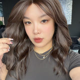 JBEXTENSION SAVANNA MONO Monofilament Handmade Wig 6X5 Full Monofilament Hand Tied Top Wig 16 Inches Brown Wave Mono Lace Wig with Anti-slip Silicone Strips Glueless Wig SAVANNA MONO - BROWN【BENDY EAR TABS】