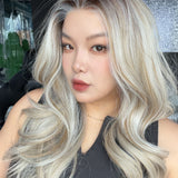 JBEXTENSION 23 Inches Bali Blonde Pre-Cut 13X6 Free Part Snowflake Lace Frontlace Glueless Wig KARA PRO - BALI BLONDE【BENDY EAR TABS】