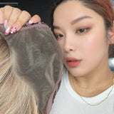 JBEXTENSION 22 Inches Honey Blonde Pre-Cut 13X6 Free Part Snowflake Lace Frontlace Glueless Wig KEL PRO - HONEY BLONDE【BENDY EAR TABS】