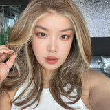JBEXTENSION 20 Inches Hazelnut Pre-Cut 13X6 Free Part Snowflake Lace Frontlace Glueless Wig KAILEY PRO - HAZELNUT【BENDY EAR TABS】