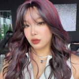 JBEXTENSION 22 Inches Scalpiana Peacock 3.5X4 Hard Silky Top Natural Scalp Effect Women Wig with Bangs CLAIRE SILKY TOP - PEACOCK