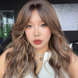 JBEXTENSION 22 Inches Scalpiana Tiramisu 3.5X4 Hard Silky Top Natural Scalp Effect Women Wig with Bangs CLAIRE SILKY TOP - TIRAMISU